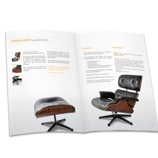 Konzept, Produktfotografie, Retusche, Satz und Druck von Imagebroschüre