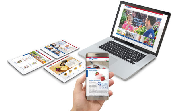 UX Konzept mit Scribles und Screenlayouts, Werbe- und Produktcollagen, responsive design