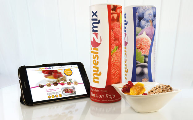 Konzept, Design und Umsetzung von Müsli Rollen, Werbefotografie sowie Screenlayouts für E-Commerce Shop.