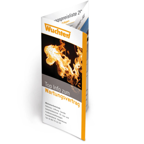 Din Lang Wickelflyer für Handwerker