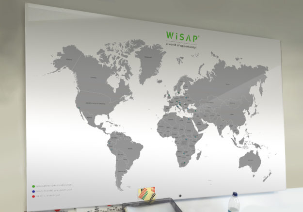 Weltkarte Magnettafel bedruckt