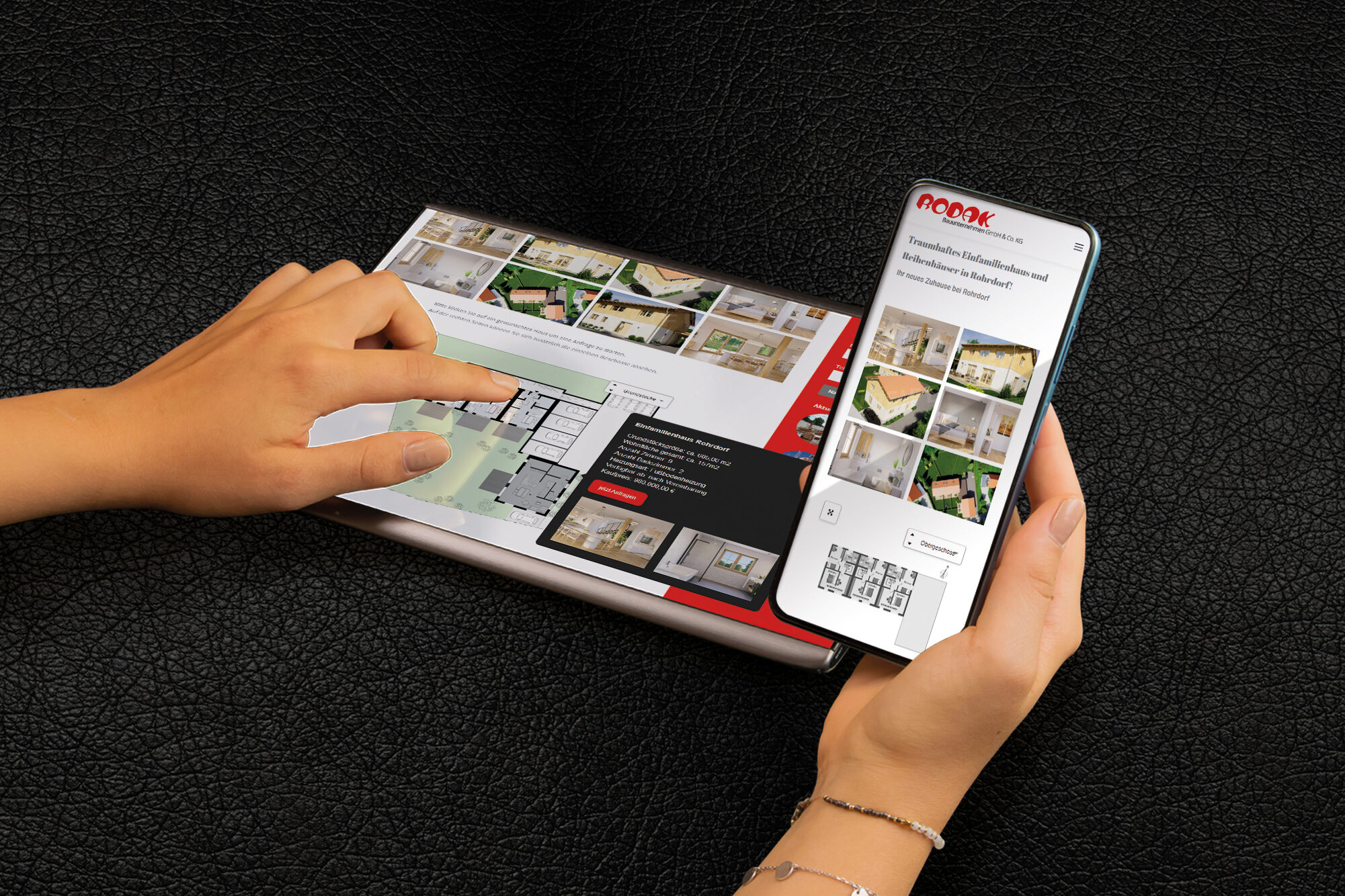 Für die RODAK Bautechnik haben wir ein Immobilien Reservierungsportal realisiert. Die Kunden können verschiedene Objekte auswählen, dort alle Grundrisse, Etagen und Daten ansehen und sofort online reservieren. Detaillierte Informationen zu Mietpreisen, ein Exposé sowie Bildergalerien gehören natürlich auch dazu.